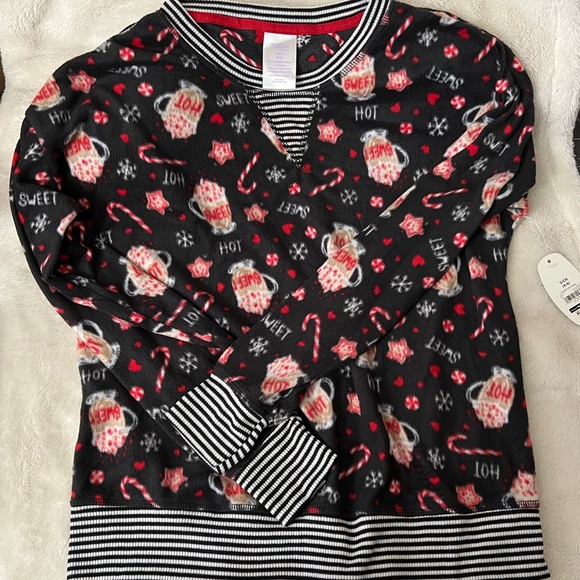 🆕🎄 2 piece matching Sleepwear Set Holiday Cocoa Top & Pants SMALL NWT - Picture 2 of 9